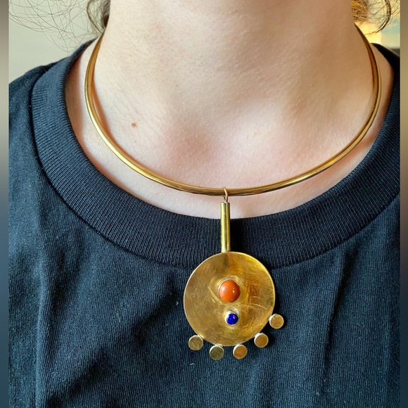 Sun Shield Choker - By Cities in Dust Jewelry - TOTAL STATEMENT PIECE - Picture 1 of 15